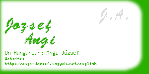 jozsef angi business card